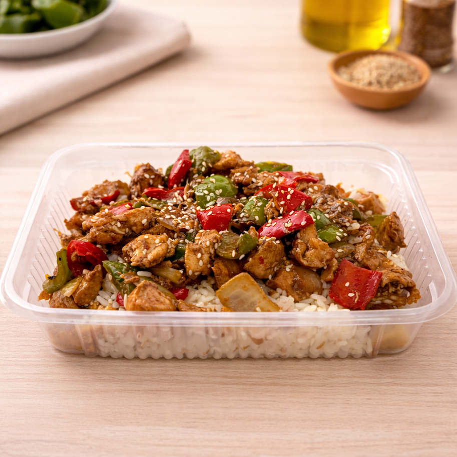Wok de pollo Thai